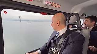 Bakan Karaismailoğlu, 1915 Çanakkale Köprüsü'nü havadan inceledi