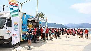 Bisikletseverler Burunucun'da ağırlandı