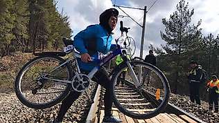Kros Duatlon Türkiye Şampiyonası Dursunbey'de gerçekleşti