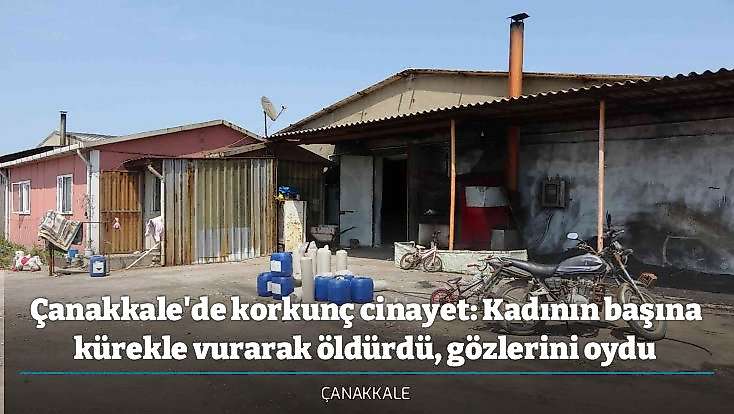 Çanakkale'de korkunç cinayet: Kadının başına kürekle vurarak öldürdü, gözlerini oydu