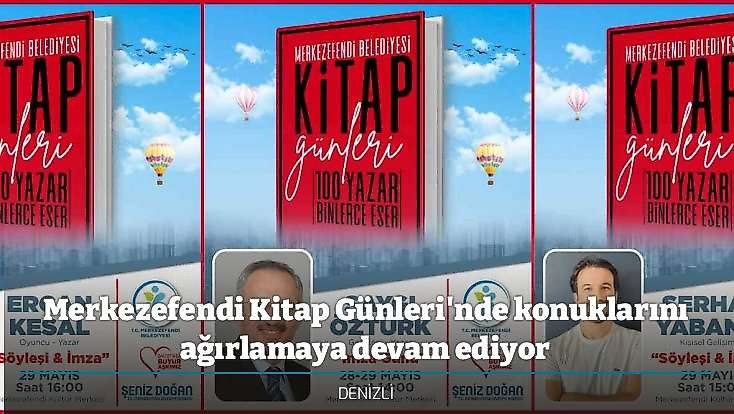 Merkezefendi Kitap Günleri'nde konuklarını ağırlamaya devam ediyor