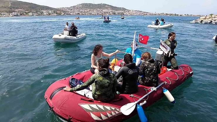 'Zıpkınla Balık Avı Şampiyonası' heyecanlı geçti