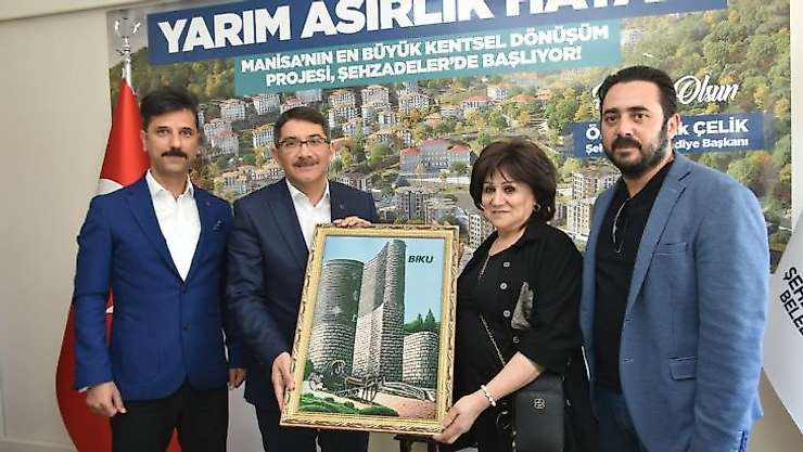 Başkan Çelik Azerbaycan Halk Dansları Grubunu misafir etti