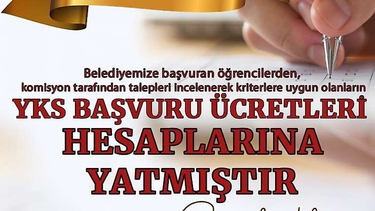 Belediye Üniversite sınavı ücretlerini yatırdı