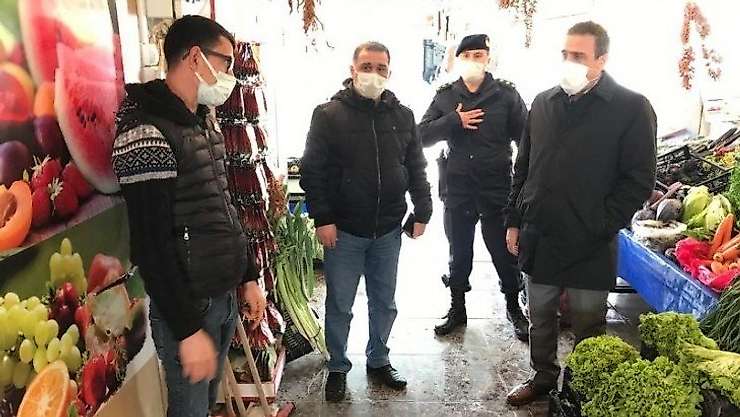 Burhaniye Kaymakamı Koronavirüs denetimlerine katıldı