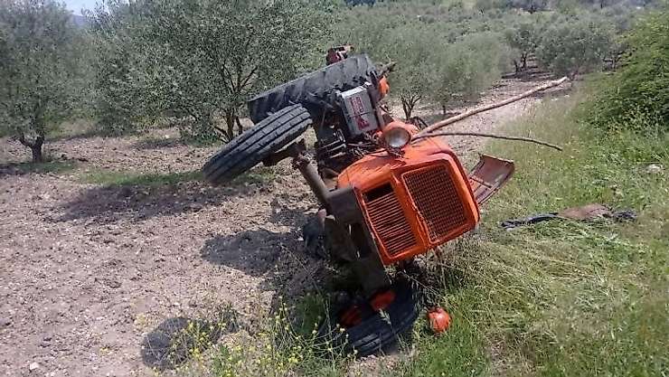 Saruhanlı'da traktör devrildi: 1 ölü