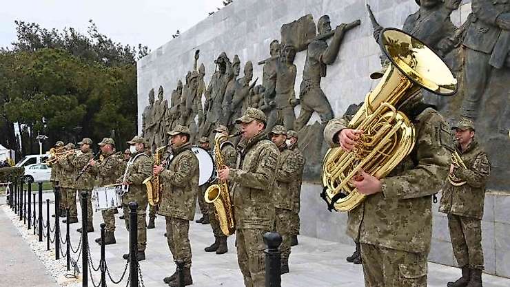 Şehitler Abidesi'nde 18 Mart tören provası gerçekleştirildi